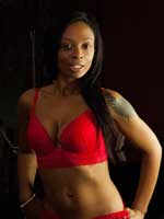 Ebony model Lola Marie looks amazing in fishnets